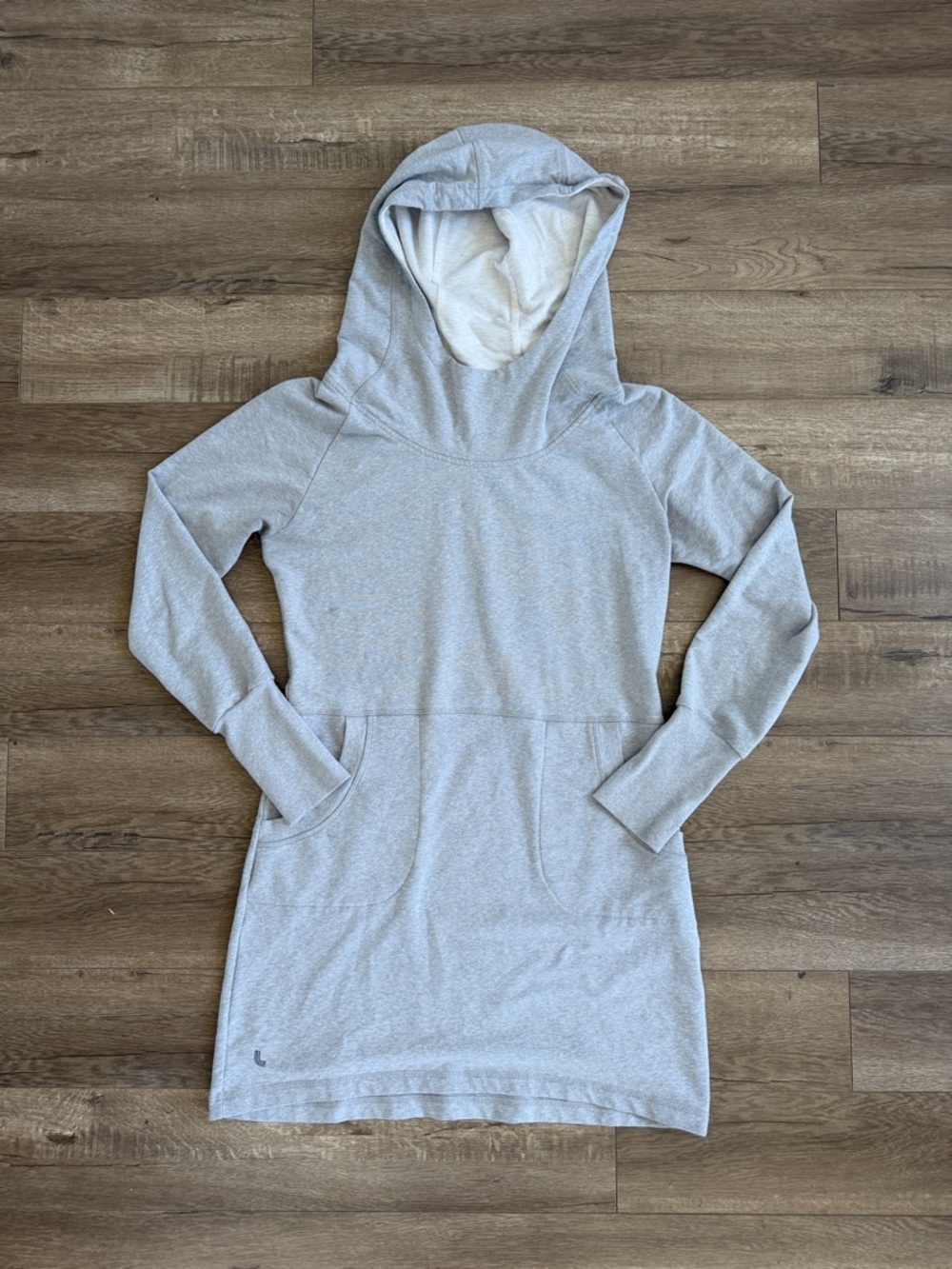 Lole Light Gray Pullover Hoodie Dress